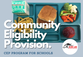  lunch tray with CEP and school logo